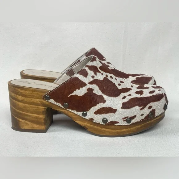 Matisse holly cowhide wood clog size 7 made in Brazil - Picture 2 of 10